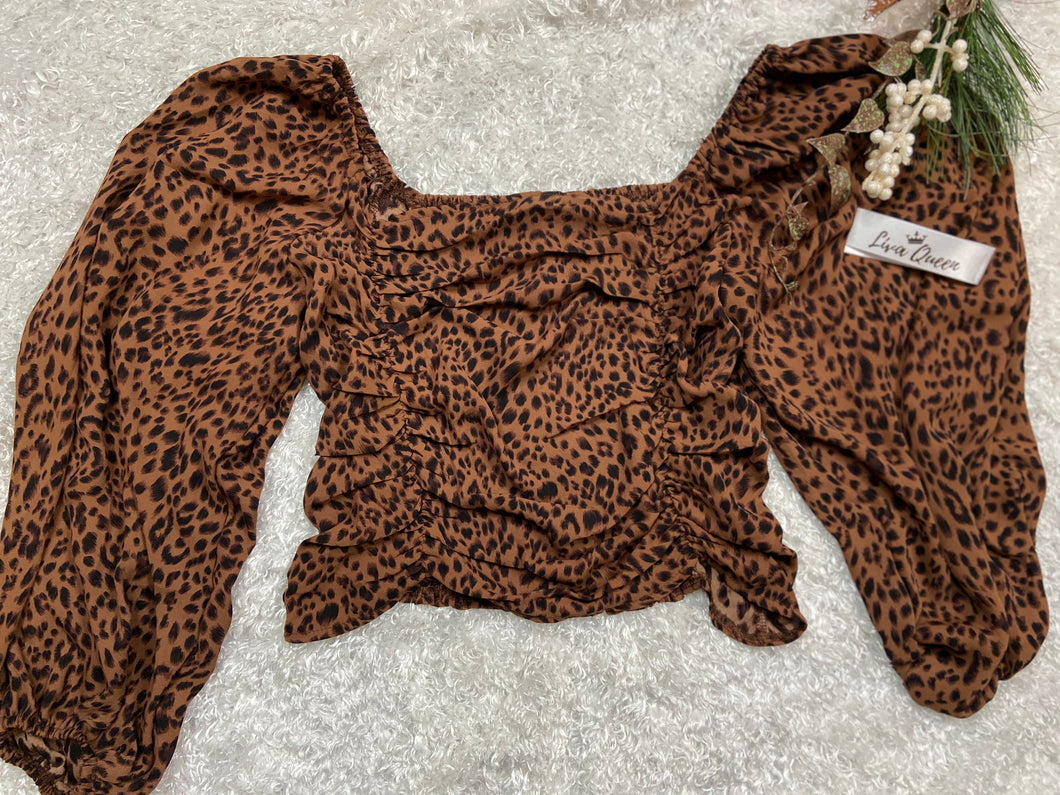 Evelyn Long Sleeve Leopard Print